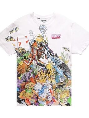 Billionaire Boys Club TShirt  Scuba Diver Ocean Shark  Size Small Oversized